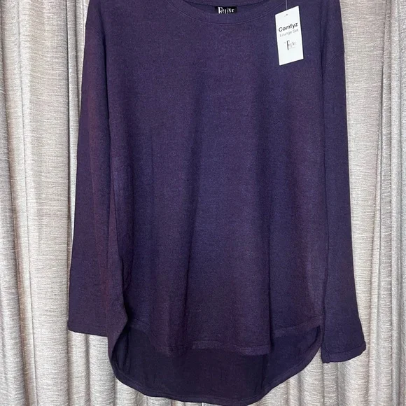 NWT Felina Deep Purple Comfyz Long Sleeve Lounge Set Size Medium - Picture 5 of 16